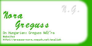 nora greguss business card